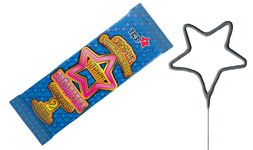  Бенгальские свечи фигурные 2 шт "Звездочка"  в Гатчине